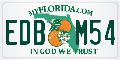 FL license plate EDBM54