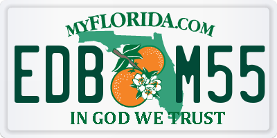 FL license plate EDBM55