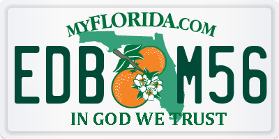 FL license plate EDBM56