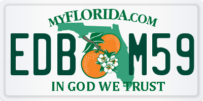 FL license plate EDBM59