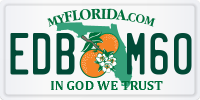 FL license plate EDBM60