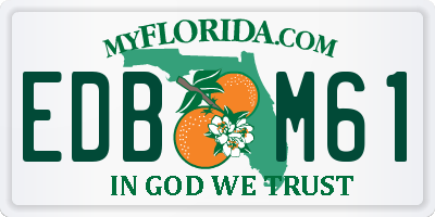 FL license plate EDBM61