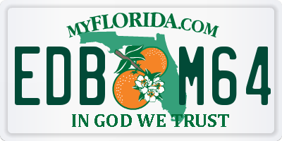 FL license plate EDBM64