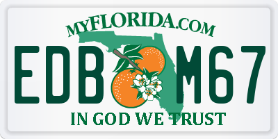 FL license plate EDBM67