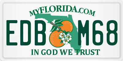 FL license plate EDBM68