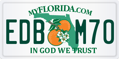 FL license plate EDBM70