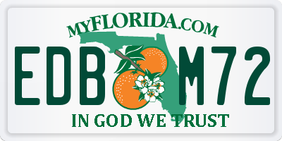 FL license plate EDBM72