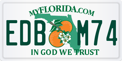 FL license plate EDBM74