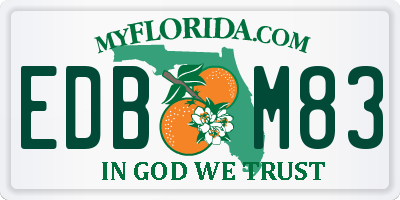 FL license plate EDBM83