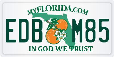 FL license plate EDBM85