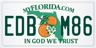 FL license plate EDBM86