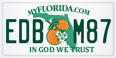 FL license plate EDBM87