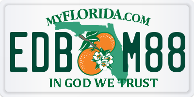 FL license plate EDBM88