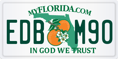 FL license plate EDBM90