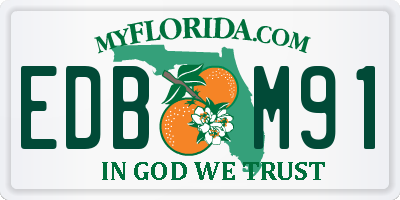 FL license plate EDBM91