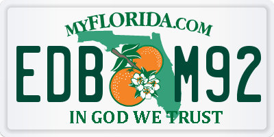 FL license plate EDBM92