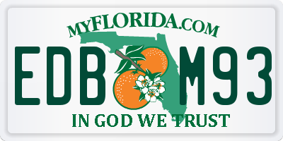FL license plate EDBM93