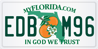 FL license plate EDBM96