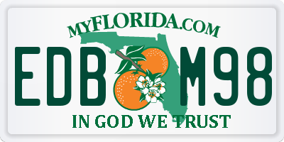 FL license plate EDBM98