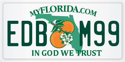 FL license plate EDBM99