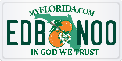 FL license plate EDBN00