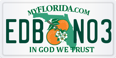 FL license plate EDBN03