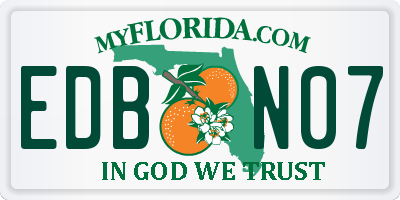 FL license plate EDBN07