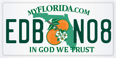 FL license plate EDBN08