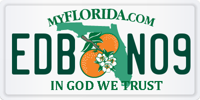 FL license plate EDBN09