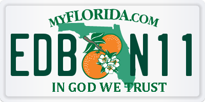 FL license plate EDBN11