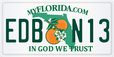 FL license plate EDBN13