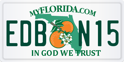 FL license plate EDBN15