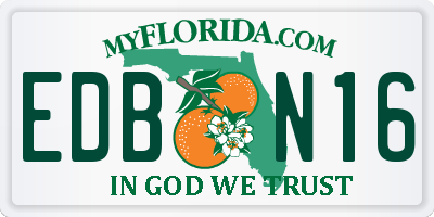 FL license plate EDBN16