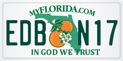 FL license plate EDBN17