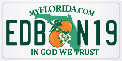 FL license plate EDBN19
