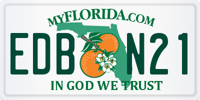 FL license plate EDBN21