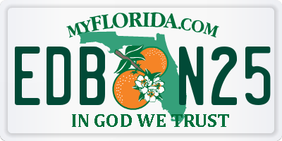 FL license plate EDBN25