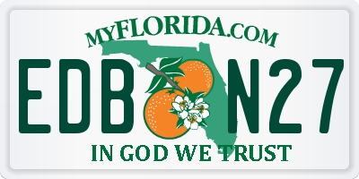 FL license plate EDBN27
