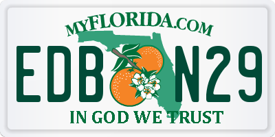 FL license plate EDBN29
