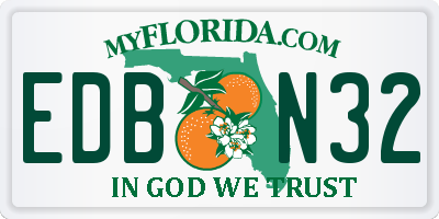 FL license plate EDBN32