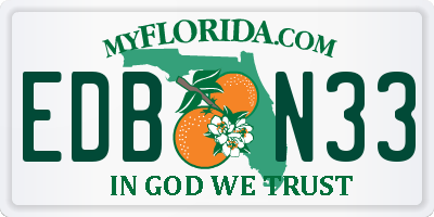 FL license plate EDBN33