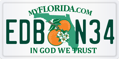 FL license plate EDBN34