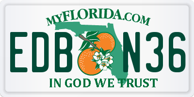 FL license plate EDBN36