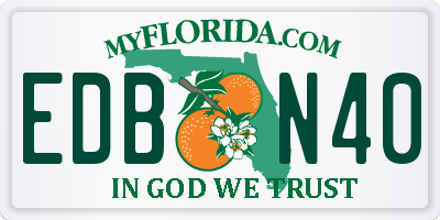 FL license plate EDBN40