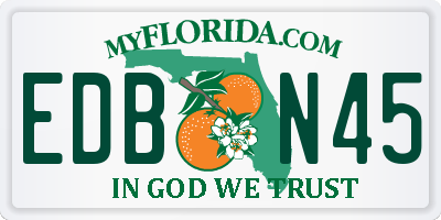 FL license plate EDBN45