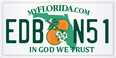 FL license plate EDBN51