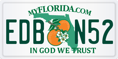 FL license plate EDBN52