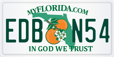 FL license plate EDBN54