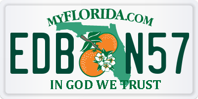 FL license plate EDBN57