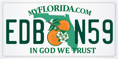 FL license plate EDBN59